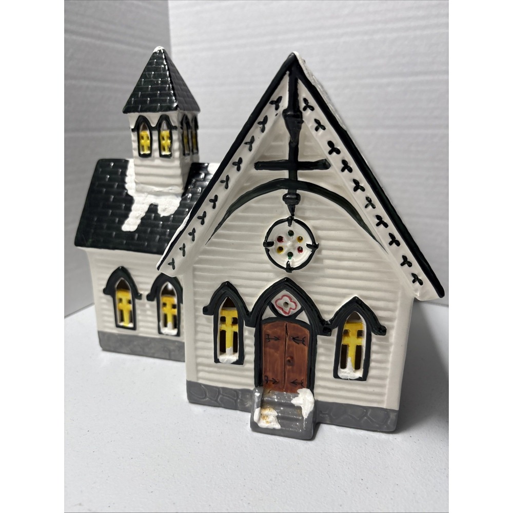 Dept. 56 Church of the Open Door Original Snow Village Light 5048-2 VTG 1986 EUC
